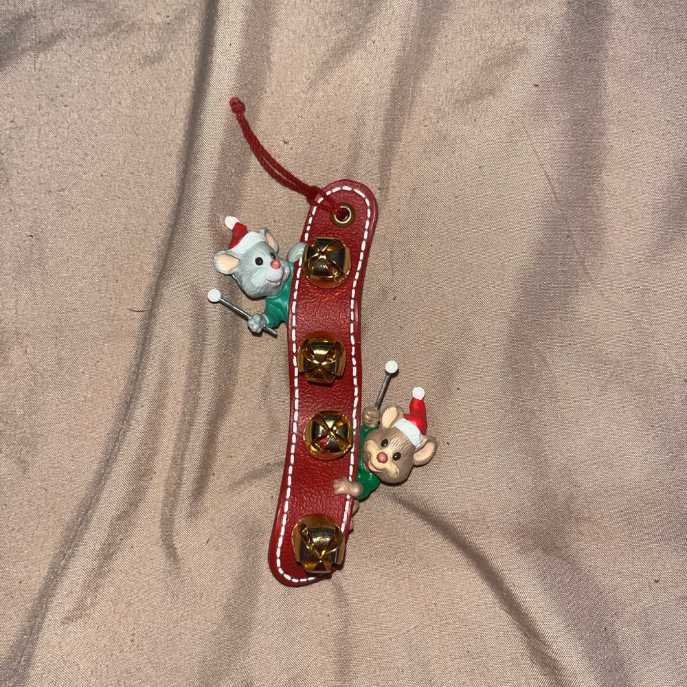 1994 Hallmark Jingle Bell Band Christmas Ornament | Mice & Sleigh Bells | No Box